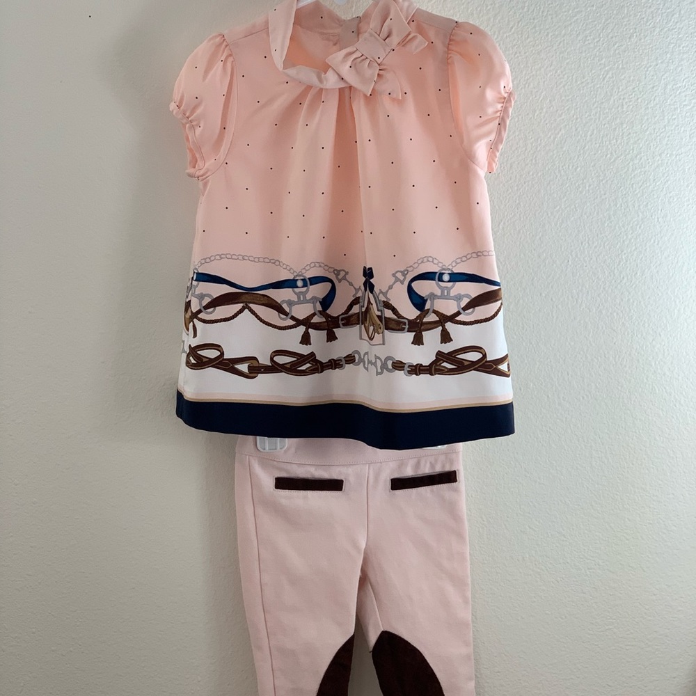 Janie and Jack 2 piece cowgirl w chaps size 3T